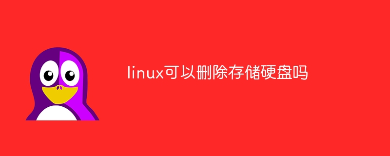 linux可以删除存储硬盘吗