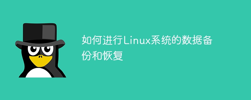 如何进行linux系统的数据备份和恢复