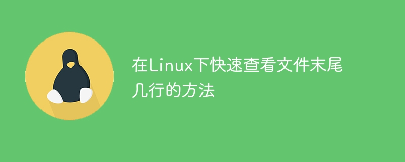 在linux下快速查看文件末尾几行的方法