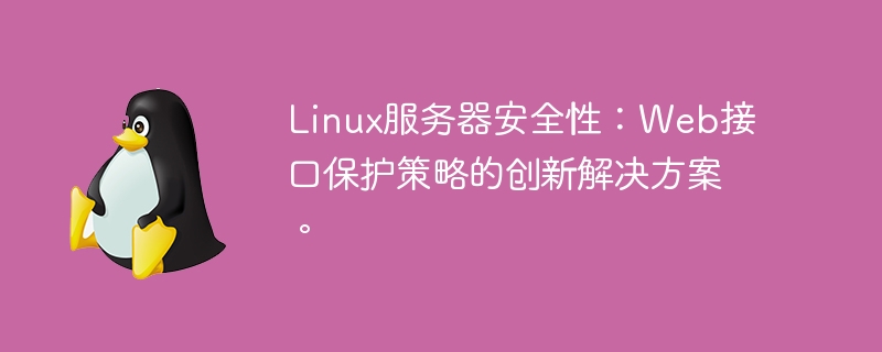 linux服务器安全性：web接口保护策略的创新解决方案。