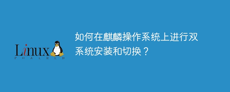 如何在麒麟操作系统上进行双系统安装和切换？