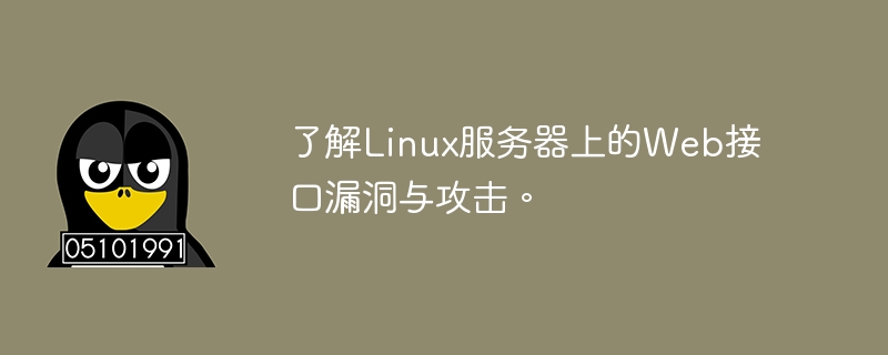 了解linux服务器上的web接口漏洞与攻击。