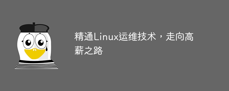 精通Linux运维技术，走向高薪之路