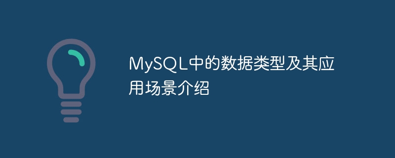 MySQL中的数据类型及其应用场景介绍