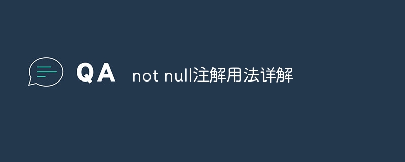 not null注解用法详解