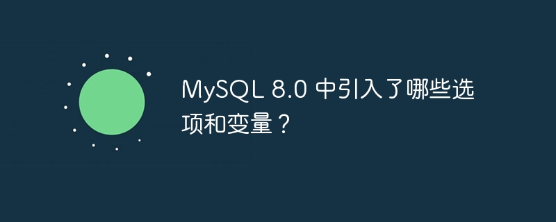 mysql 8.0 中引入了哪些选项和变量？