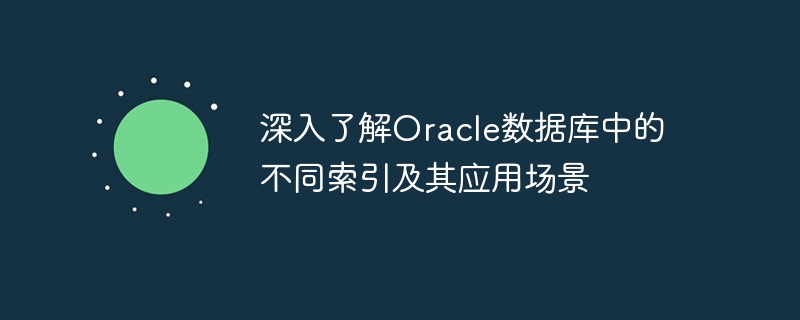 深入了解Oracle数据库中的不同索引及其应用场景