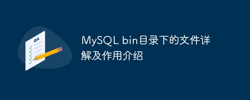 MySQL bin目录下的文件详解及作用介绍