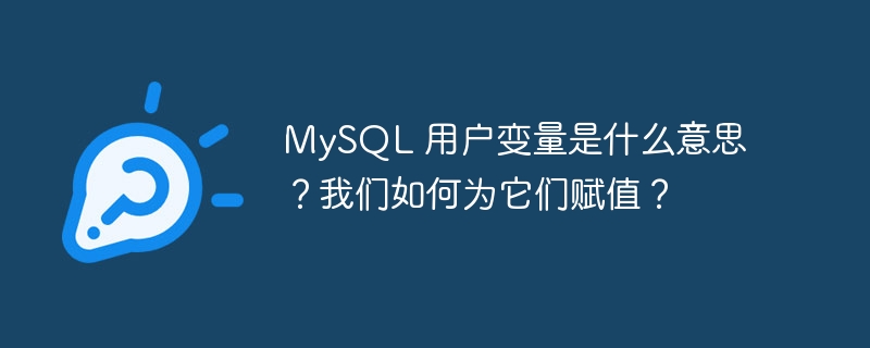 mysql 用户变量是什么意思？我们如何为它们赋值？
