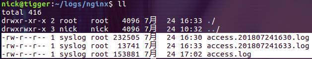 如何滚动docker中的nginx日志文件