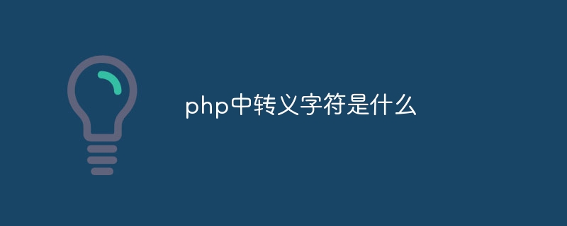 php中转义字符是什么