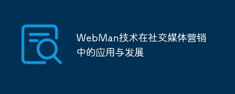 WebMan技术在社交媒体营销中的应用与发展