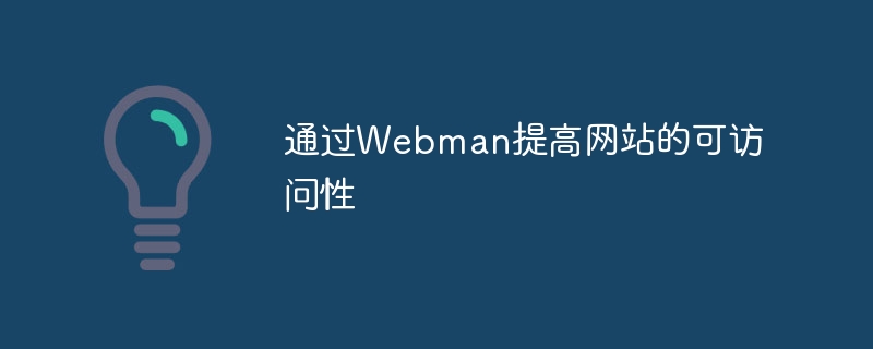 通过webman提高网站的可访问性