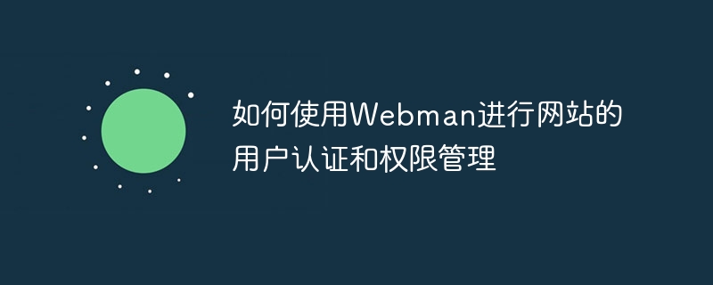 如何使用Webman进行网站的用户认证和权限管理
