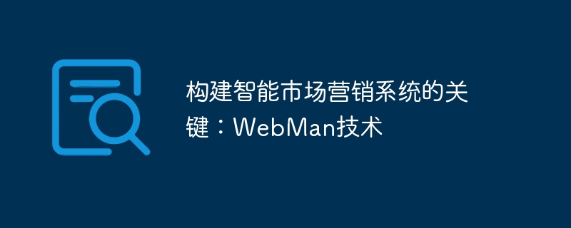 构建智能市场营销系统的关键：WebMan技术