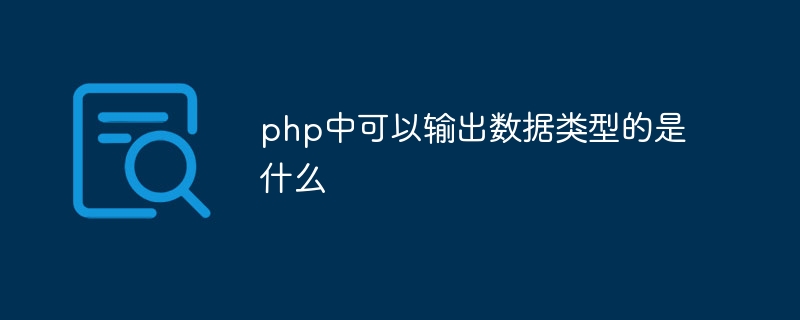 php中可以输出数据类型的是什么