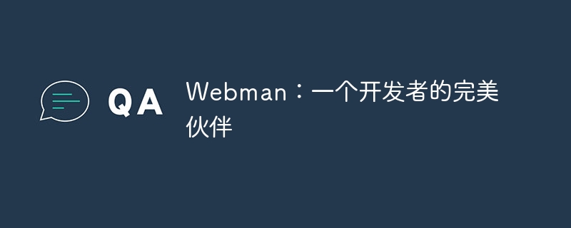 Webman：一个开发者的完美伙伴