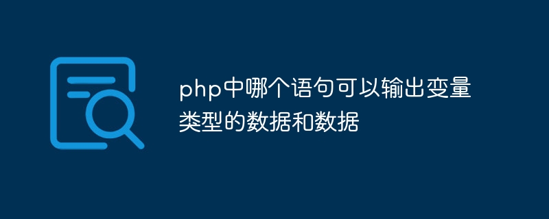 php中哪个语句可以输出变量类型的数据和数据