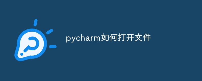 pycharm如何打开文件