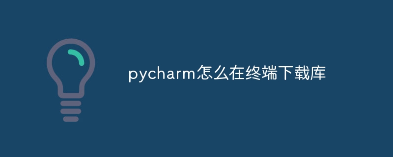 pycharm怎么在终端下载库