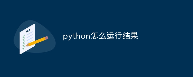 python怎么运行结果