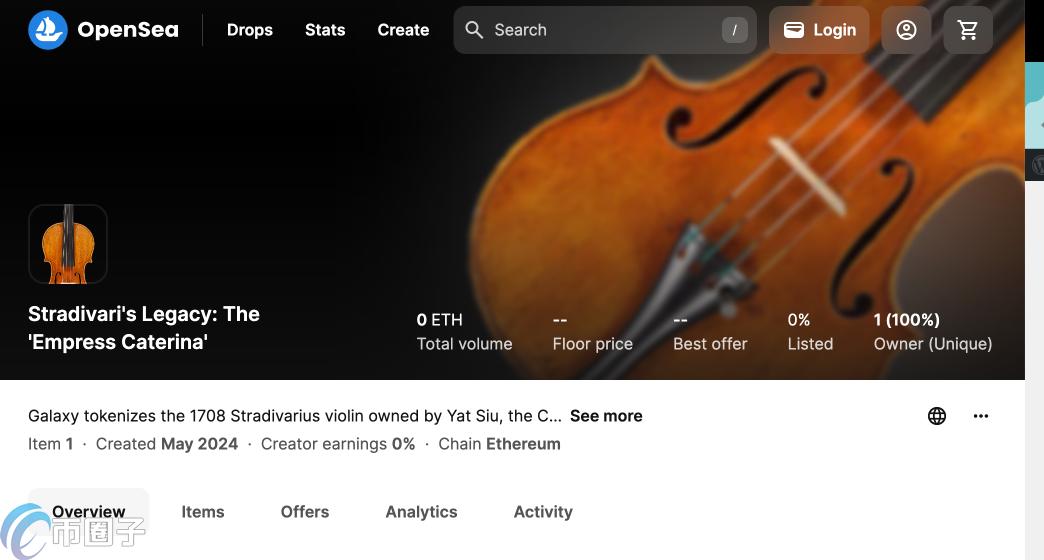 RWA里程碑！Galaxy Digital将价值900万美元斯特拉迪瓦里小提琴代币化