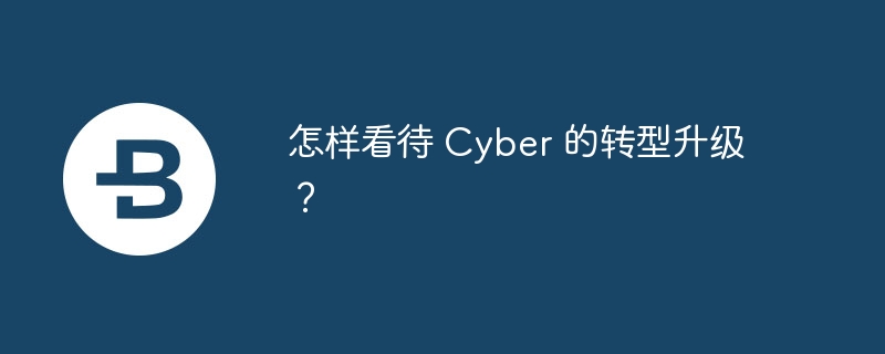 怎样看待 cyber 的转型升级？