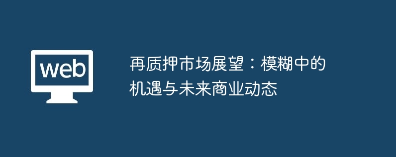 再质押市场展望：模糊中的机遇与未来商业动态