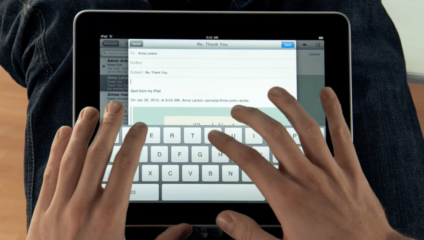 ▲初代 iPad 宣传片画面