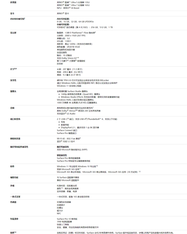 8GB+256GB售价9888元!微软Surface Pro 10商用版正式发布