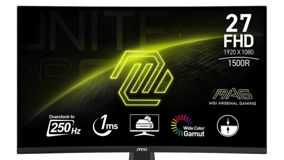 微星推出MAG 27C6X曲面电竞显示器,FHD分辨率250Hz