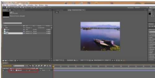 AE制作水墨画效果的操作步骤