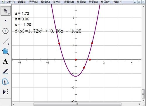 几何画板使用描点法绘制二次函数的操作方法