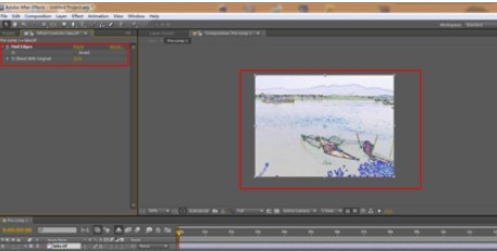AE制作水墨画效果的操作步骤