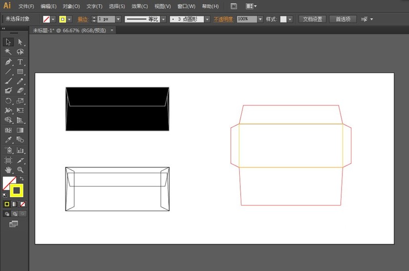 ai制作信封展开图的操作方法
