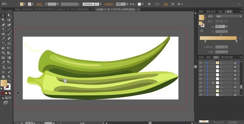 ai绘制秋葵的操作方法
