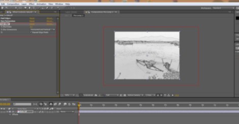 AE制作水墨画效果的操作步骤