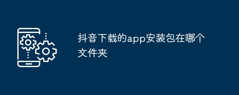 抖音下载的app安装包在哪个文件夹