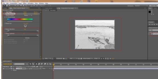 AE制作水墨画效果的操作步骤