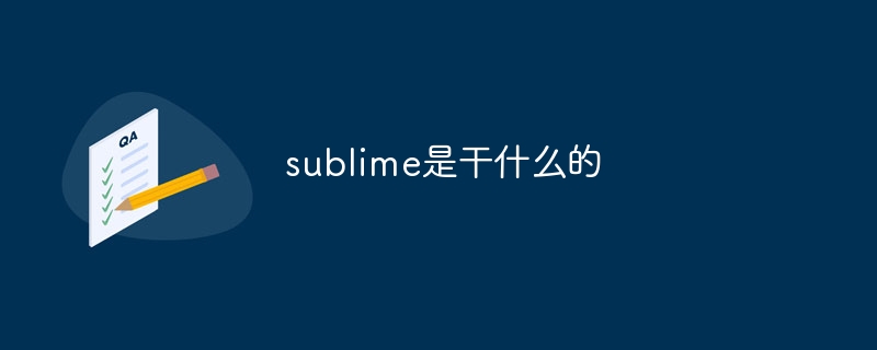 sublime是干什么的