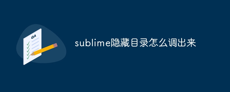 sublime隐藏目录怎么调出来