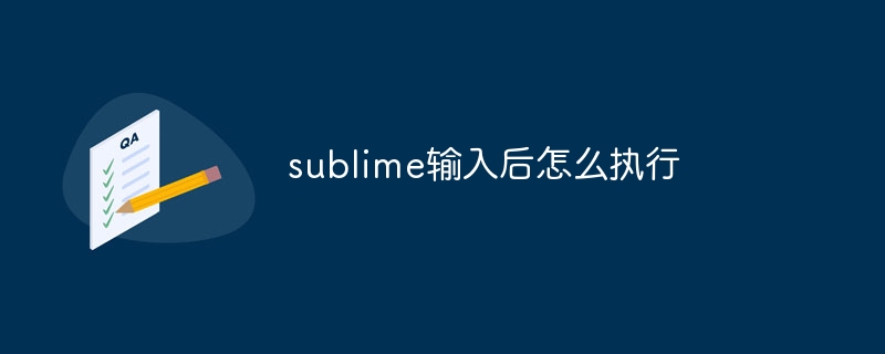 sublime输入后怎么执行