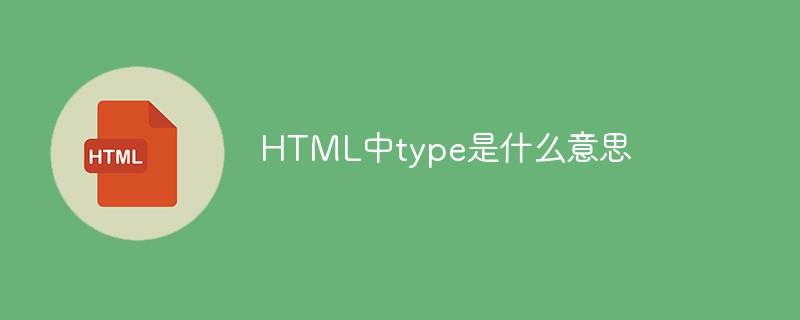 HTML中type是什么意思