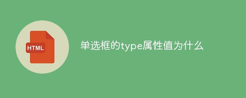 单选框的type属性值为什么