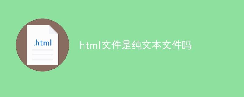 html文件是纯文本文件吗