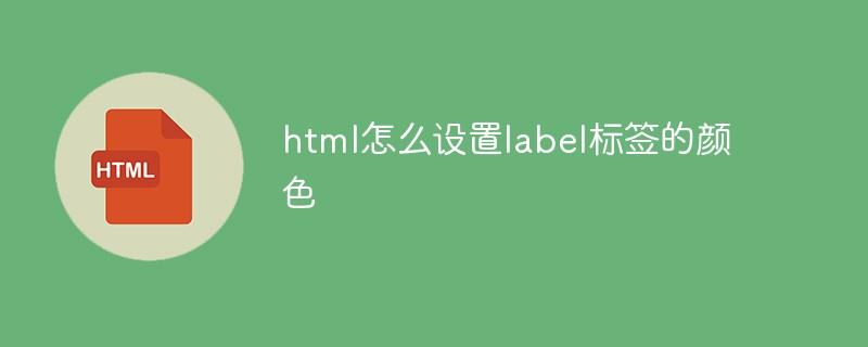 html怎么设置label标签的颜色