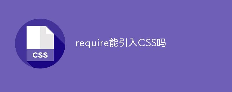 require能引入CSS吗