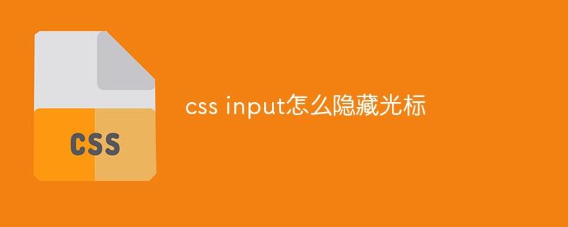 css input怎么隐藏光标