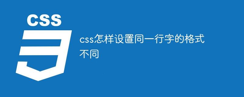 css怎样设置同一行字的格式不同