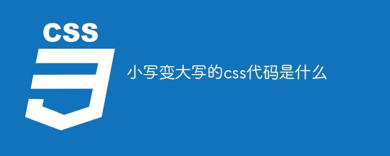 小写变大写的css代码是什么